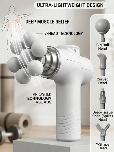 Electric Muscle Massage Gun with 9 Heads